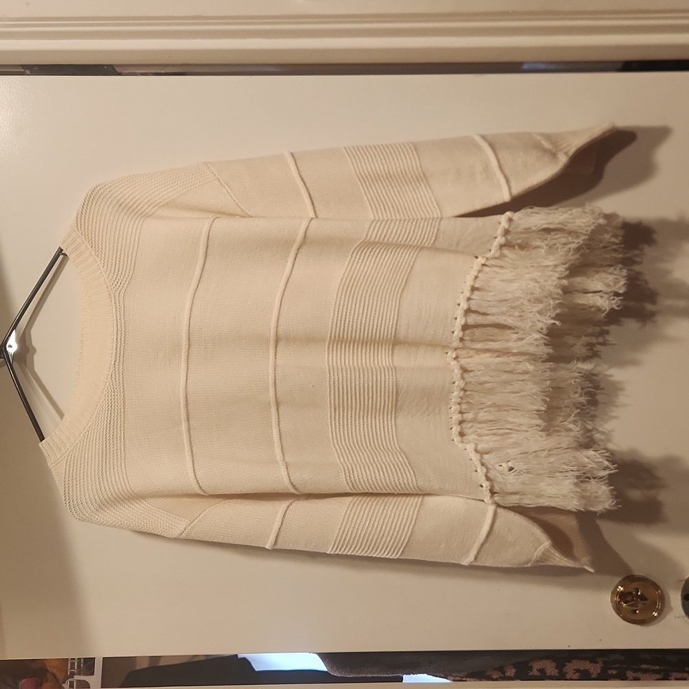 Womens fringe sweater
